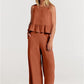 Women's Spring Fall 2-Piece Set - Lounge Set with Pockets