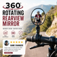 360° Rotating Rearview Mirror – Clear view behind, no more neck twisting. Fits bikes, e‑bikes & motorcycles. Tool‑free silicone strap! 🛡️✨