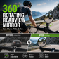 360° Rotating Rearview Mirror – Clear view behind, no more neck twisting. Fits bikes, e‑bikes & motorcycles. Tool‑free silicone strap! 🛡️✨