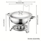 🧑‍🍳The same as in a five-star buffet restaurant🍽️Stainless Steel Chafing Dish Buffet Set 5QT with Fuel Can Rack, Gold Food Warmer for Parties