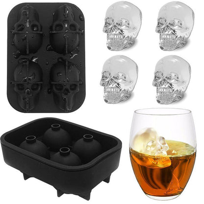 🧊 50% OFF! 💀DIY Silicone Skull Ice Cube Tray – Giant Slow-Melt Skull for Whiskey & Cocktails – Food-Grade & Multi-Use Mold 🥃