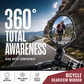 360° Rotating Rearview Mirror – Clear view behind, no more neck twisting. Fits bikes, e‑bikes & motorcycles. Tool‑free silicone strap! 🛡️✨
