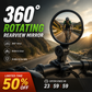 360° Rotating Rearview Mirror – Clear view behind, no more neck twisting. Fits bikes, e‑bikes & motorcycles. Tool‑free silicone strap! 🛡️✨