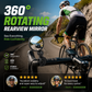 360° Rotating Rearview Mirror – Clear view behind, no more neck twisting. Fits bikes, e‑bikes & motorcycles. Tool‑free silicone strap! 🛡️✨