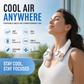 🍃 Neck Air Conditioner Fan – Ultra‑quiet, 360° rotating, 3 speeds. Hands‑free cooling, long battery. Summer essential! 😎🌬️