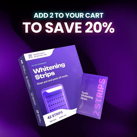 Purple Teeth Whitening Strips - 7/21 Whitening Sessions - Safe for Enamel - Non Sensitive Teeth Whitening