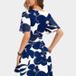 💃2026 Summer Hot Sale 50% OFF🌈Women's Ruffle Sleeve Sexy Sundress Floral V Neck Short Wrap Dress with Pockets