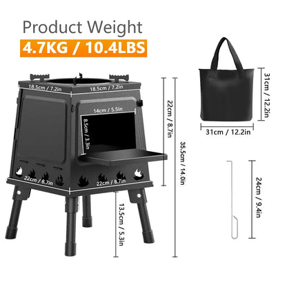 🔥 50% OFF! 🏕️ Portable Cast Iron Wood Stove – Durable & camping-ready ✨