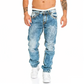 Men's Fashion Creative Stretch Denim Jeans,Minimalist Style Suitable For Summer, Emo Style