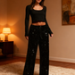 💖LAST DAY SALE 50% OFF💃Women's Sequin Sparkle Wide Leg Pants with Elastic Waistband