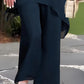 Charming Irregular Top & Wide Leg Pants Set