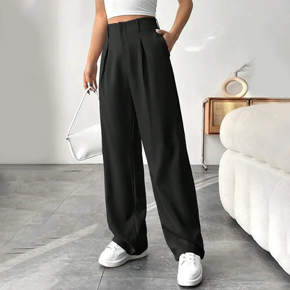 🏆 Last Day Special Price £19.99!!!💝New Style✨Women's High Waisted Straight Leg Work Trousers , Smart & Casual Look for Office and Beyond