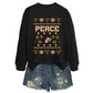Women's "Peace" Christmas Print Crewneck Sweatshirt