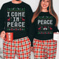 Women's "Peace" Christmas Print Crewneck Sweatshirt