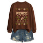 Women's "Peace" Christmas Print Crewneck Sweatshirt
