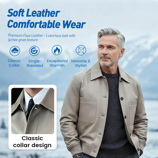 ⏰2025 High-End Bespoke💥💥Men's Classic Faux Leather Jacket