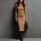 🎁Meet Christmas 40% OFF🎄|Elegant Turtleneck Long-Sleeve Bodycon Dress