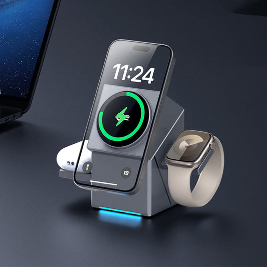 📢50% OFF LAUNCH DEAL!🔥3-in-1 Foldable Magnetic Wireless Charging Station🚀Fast UK Delivery