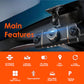 4-Channel HD Dashcam with Front Interior Rear Recording