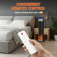 🔥Indoor heater, with 3 light colors, adjustable thermostat with remote control, tip-over protection Indoor heater, with 3 light colors, adjustable thermostat with remote control, tip-over protection