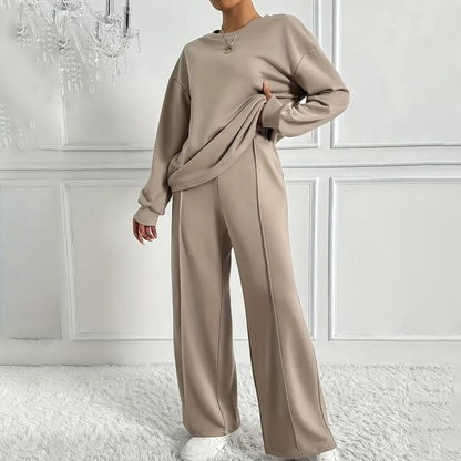 🏖️40% off!🌞Women's Cozy Long-Sleeve Top & Pants Set🆒