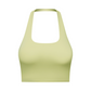 Women's Solid Removable Chest Pad Sports Tank Top, Casual Comfort and Durability Halter Neck Sports Top for Yoga Gym Workout, Ladies Sportswear for All Seasons