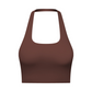 Women's Solid Removable Chest Pad Sports Tank Top, Casual Comfort and Durability Halter Neck Sports Top for Yoga Gym Workout, Ladies Sportswear for All Seasons