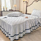 Washed Cotton Ruffle Bed Skirt with Pillow Sham