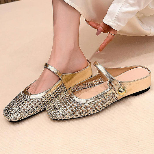 ⏰ Now only 50% off!⏰Women's Woven Square-Toe Mary Jane Mules