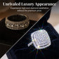 💍Buy 1 Get 1 Free💍Women's Square Halo Ring – Pairs with Evening & Daily Looks 🌟👗【Limited Stock】