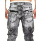 Men's Fashion Creative Stretch Denim Jeans,Minimalist Style Suitable For Summer, Emo Style