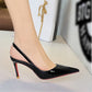 💐50% OFF ! Patent Leather Slingback Heels – Perfect Fit & Bold Style 👡🌟【Limited Offer】