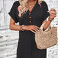👗 50% OFF NOW! ⏰ Women's Fashion V-Neck Button Dress – Timeless Solid Colors, Soft Fabric & Rolled Sleeves – Flattering, breathable & perfect for work, brunch or summer days 🌸