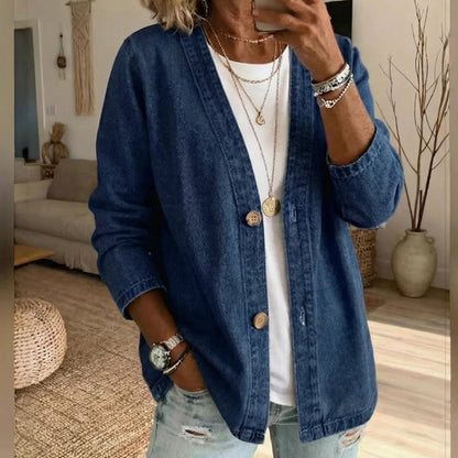 🧥New arrival 50% OFF!🍊Women's Classic Button Front Denim Jacket