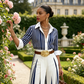🥳SUMMER HOT SALE🥳💞50K+ SOLD!💥50% OFF! 🔥 Women's Striped Shirt & Wide-Leg Pants 2-Piece Set