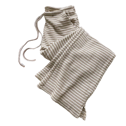 🌸 LIMITED TIME 40% OFF! ✨Women's Striped Drawstring Wide-Leg Pants