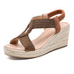 📢📢40% OFF !! ⏰Women's Casual Bohemian Woven Wedge Sandals