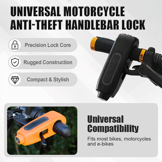 💐50% OFF ! Universal Motorcycle Handlebar Lock – Fits All Models 🔒🏍️【Limited Offer】