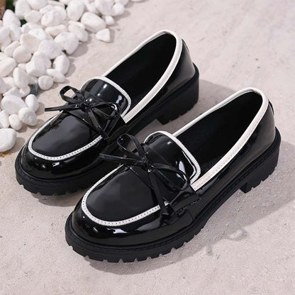 ✨👠Shine Bright, Step Light 🌸Women's Casual Patent Leather Bow Loafers