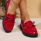 ✨👠Shine Bright, Step Light 🌸Women's Casual Patent Leather Bow Loafers