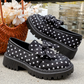 📢📢40% OFF !! ⏰Women's Polka Dot Bow Platform Loafers
