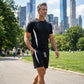 Men's Waffle Knit T-Shirt & Shorts Set