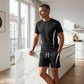 Men's Waffle Knit T-Shirt & Shorts Set