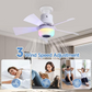 Smart Ceiling Fan with Light, RGB & Bluetooth Speaker