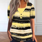 ⏳Time-Limited Special⏰Faux Two-Piece Striped Top – Henley, Casual ✨