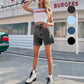 🏖️ Summer Hot Sale 💐 Women’s High-Waisted A-Line Denim Shorts – Relaxed Fit, Mid-Thigh Length with Pockets 👖☀️