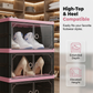 👟 50% OFF NOW! 🗄️ Foldable & Stackable Shoe Cabinet with Clear Doors – Space-saving & dustproof – See-through design, easy access – perfect for entryway, closet or small spaces 🏠