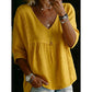 📢📢50% OFF !! ⏰Women's Casual V-Neck Lace Trim Top