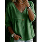 📢📢50% OFF !! ⏰Women's Casual V-Neck Lace Trim Top