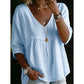 📢📢50% OFF !! ⏰Women's Casual V-Neck Lace Trim Top